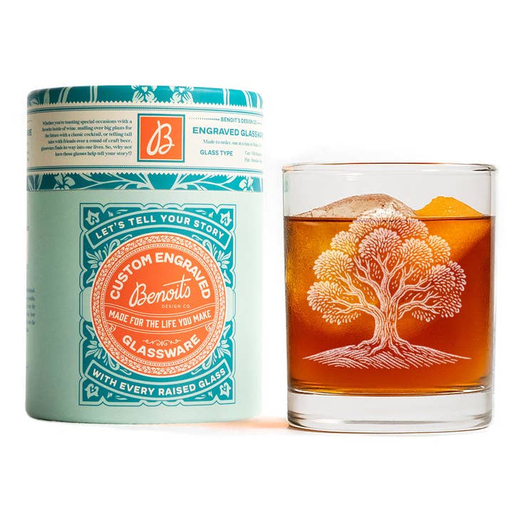 Benoit's Design Co. - Wholesale Cocktail/Liquor Glass - Live Oak Tree Drinking Glasses2