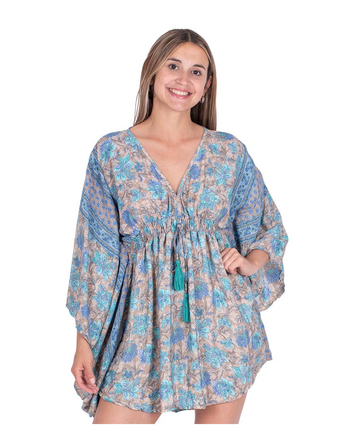 brown Short Sleeve Bat Dress for wholesale on Faire1