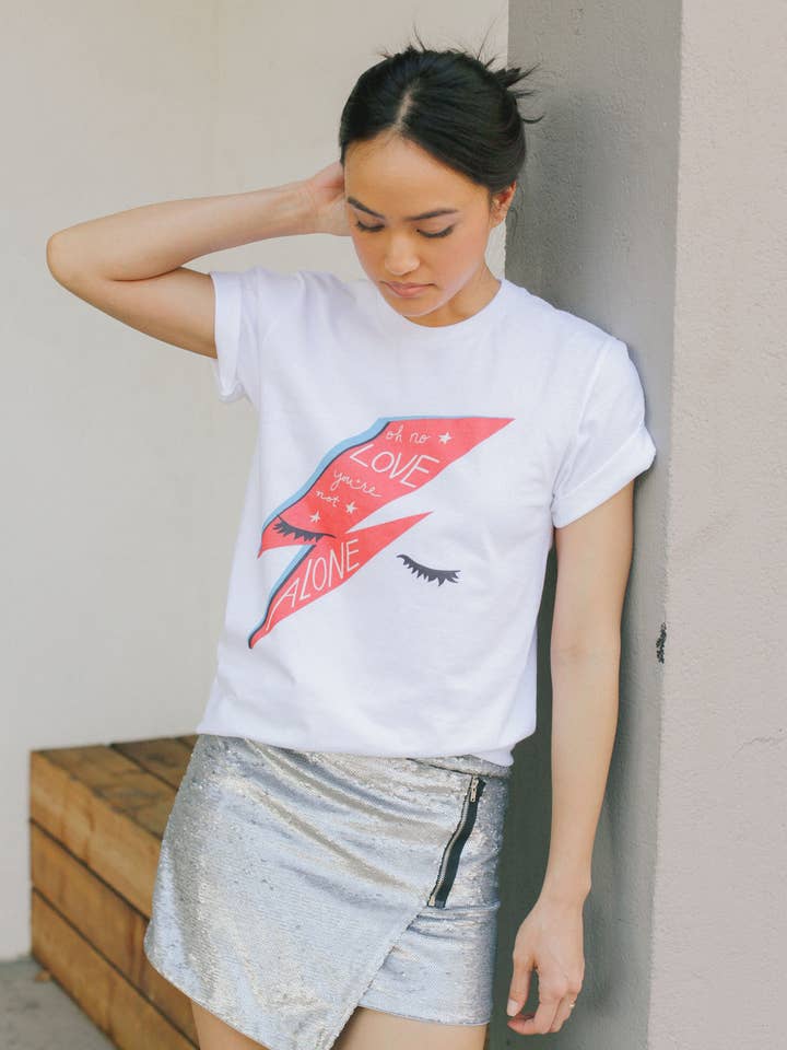 Bowie Oh no Love, du bist nicht allein T-Shirt für den Großhandel von Joseph + Sue