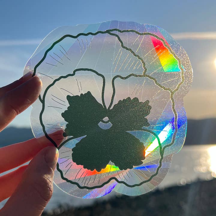 Pansy Sun Catcher for wholesale by Em J Gemstones