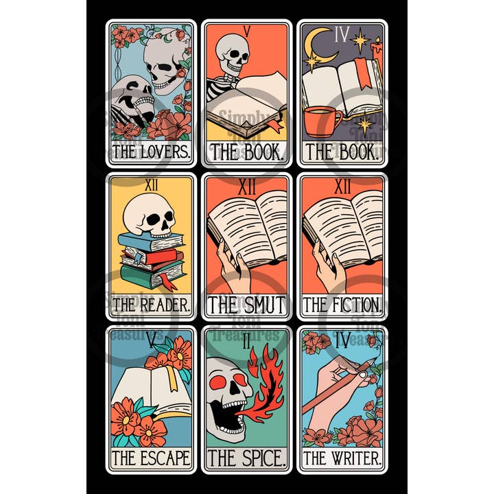 9 autocollants inspirés des cartes de tarot pour la vente par Simply Toni Treasures