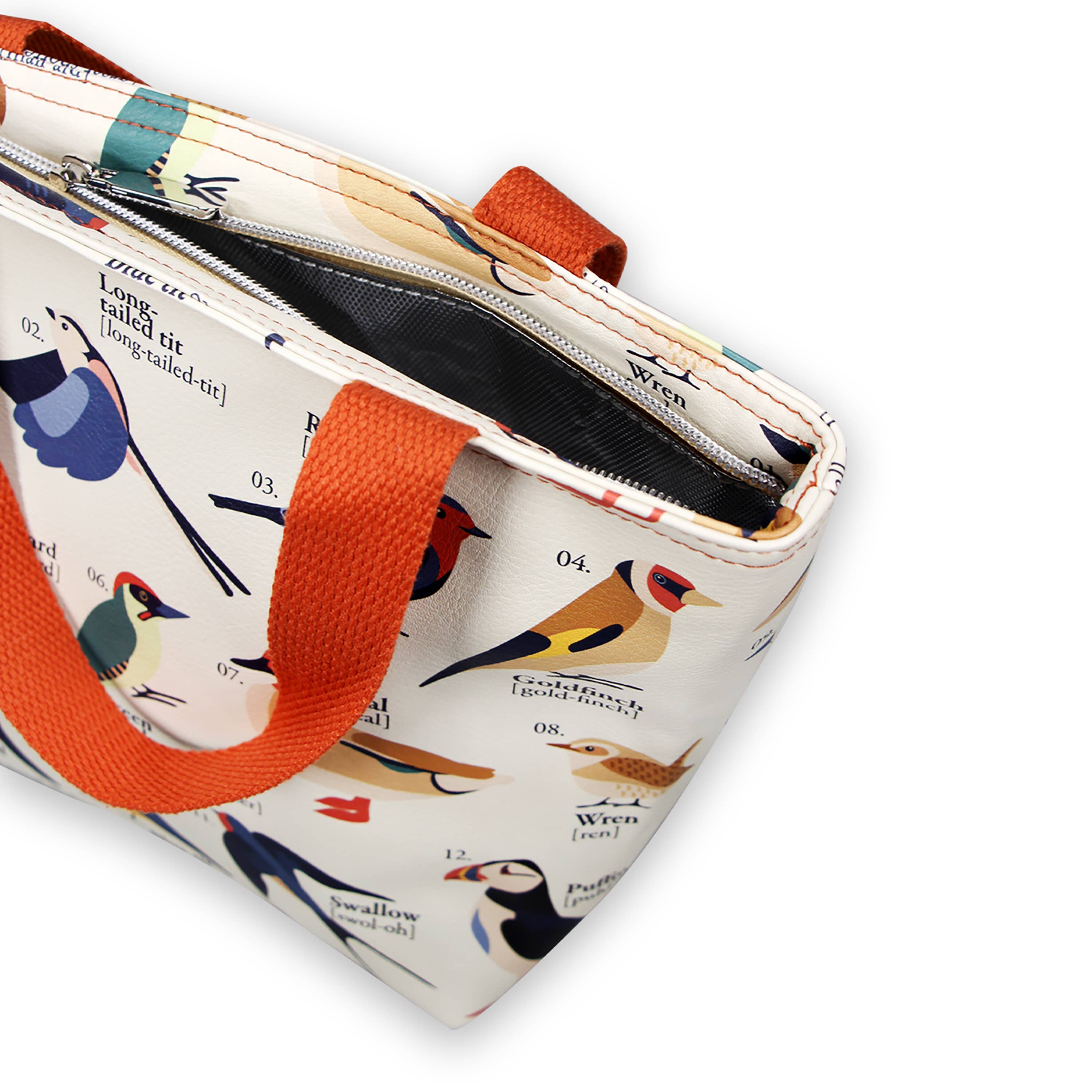 Half Moon Bay By Design - Wholesale Lunch Bag/Box - Insulated Lunch Picnic PU Bag Birds1