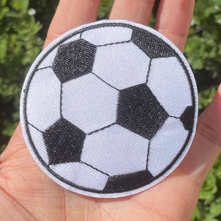 Soccer Ball Iron on Patch for wholesale by Rogue Society Apparel®️