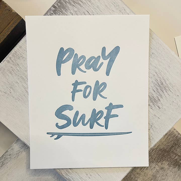 Bed for surfing 8 x 10 Kunsttryk for engroshandel hos Sky of Blue Cards