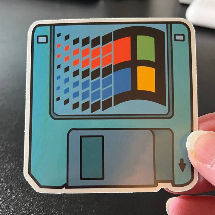 Windows-diskette, vinylsticker voor wholesale door Graceful Darkness, LLC