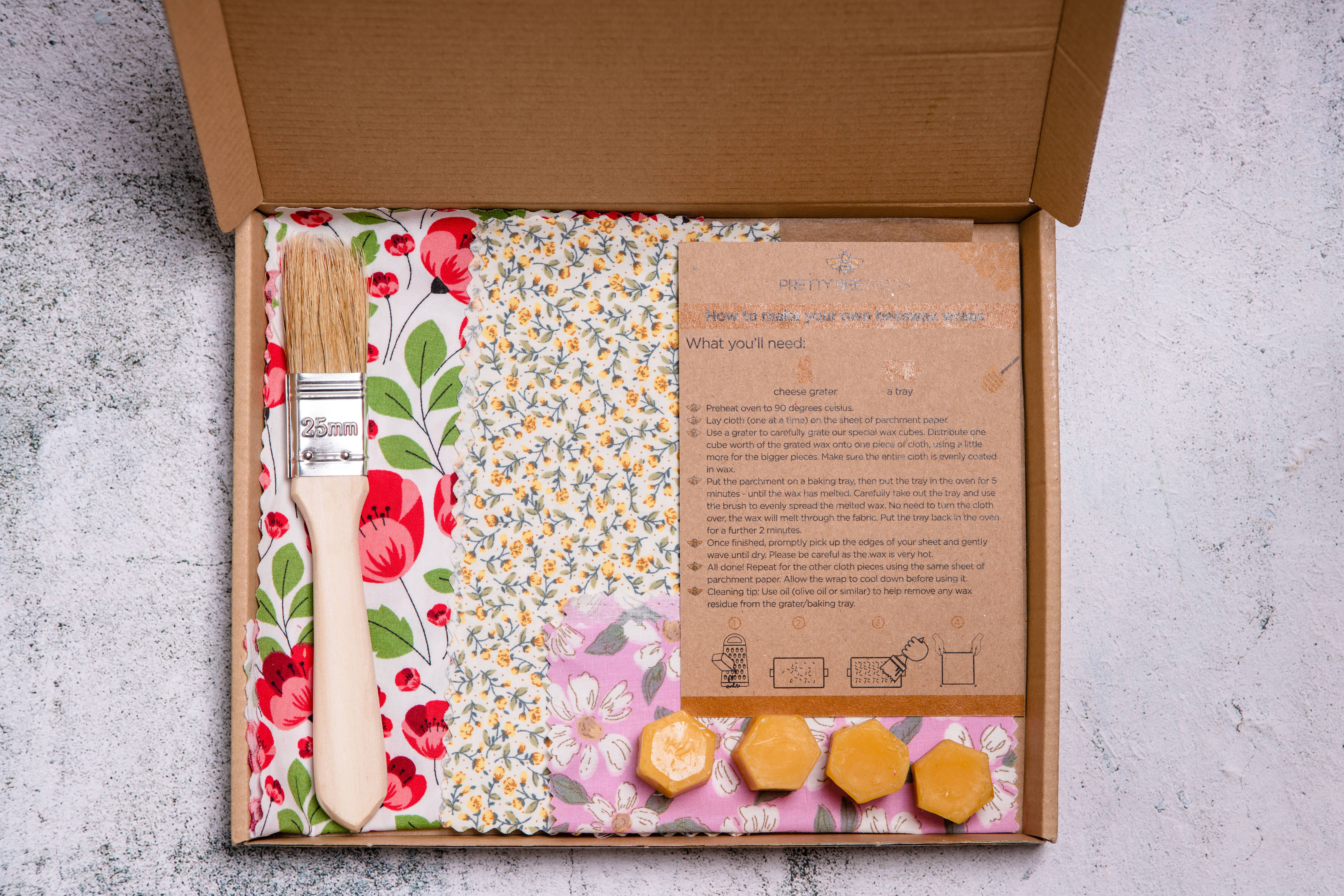 Pretty Bee Fresh – wholesale DIY craft kit – DIY Beeswax Wrap Kit2