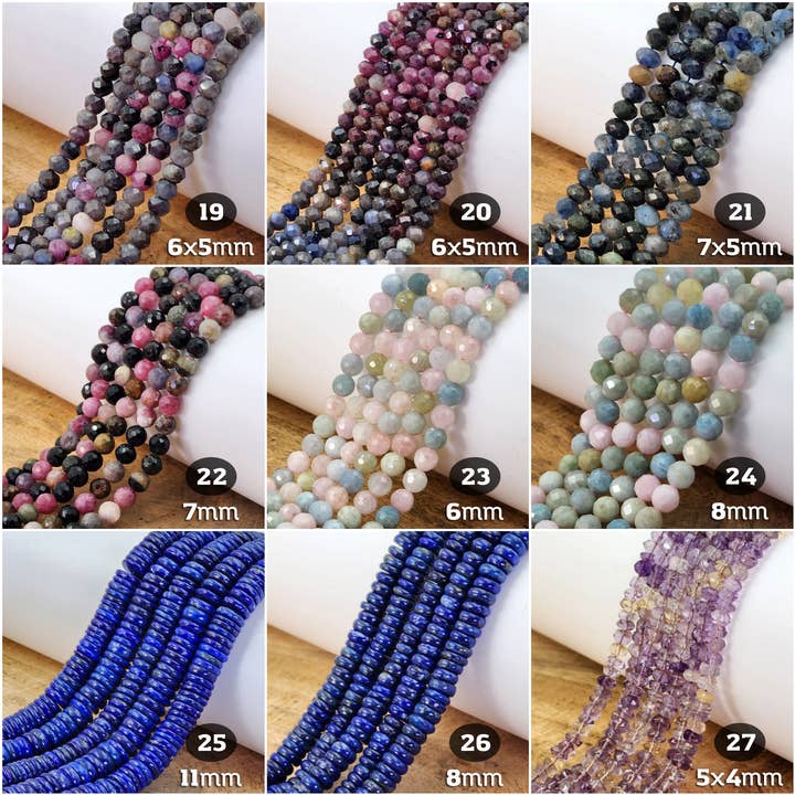 Beads Creation - Wholesale Beads - Natural Gemstone Round Beads Healing Chakra DIY PRP8312