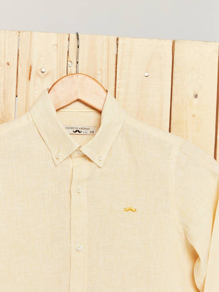 Camisa Criança Linho Algodão Gola Vestir s/ Alaska Kids por atacado de Núñez de Arenas