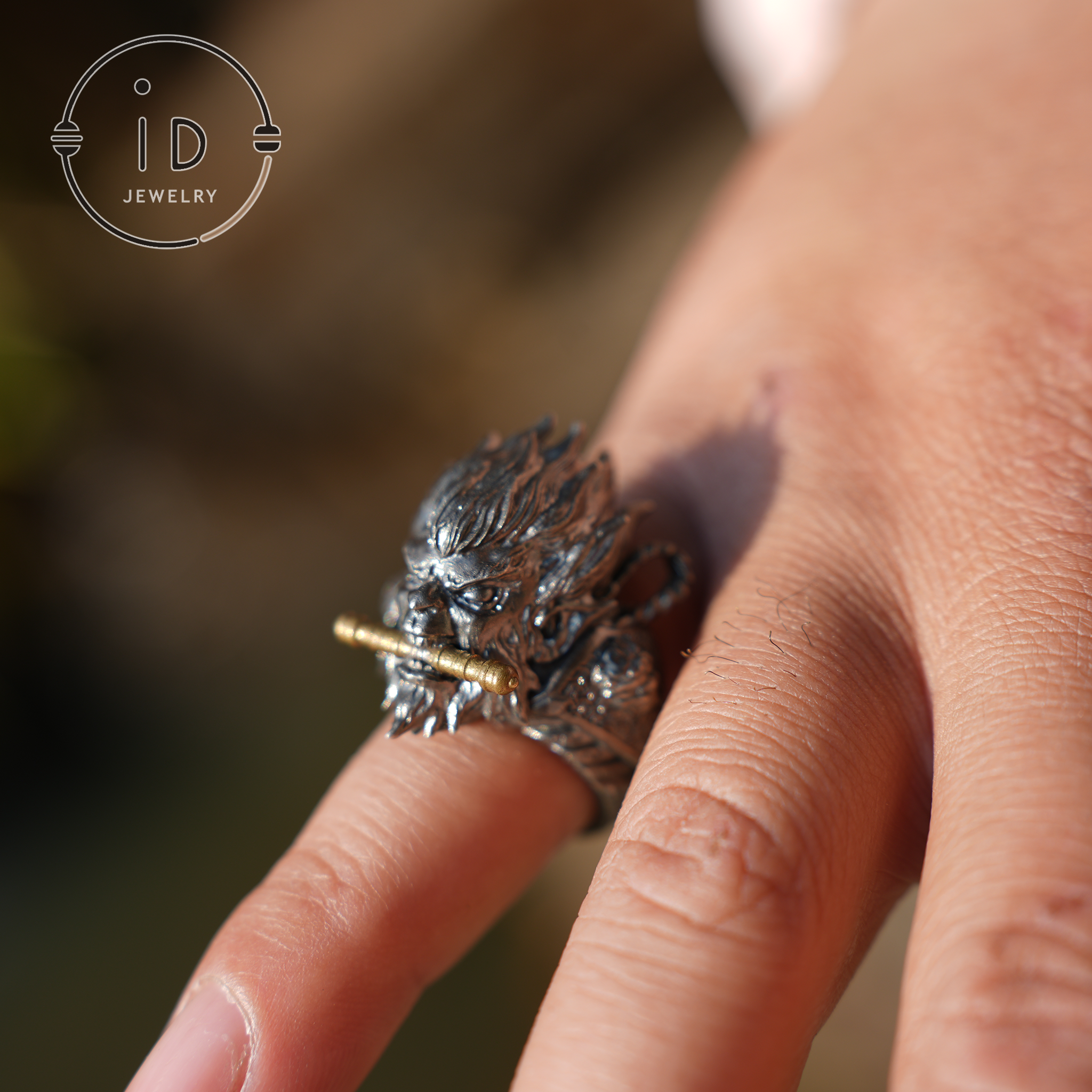 idjewelry - Wholesale Cocktail/Statement Ring - Black Wukong Ring - 925 Silver Gothic Design, Statement Jewelry for Fantasy Lovers6