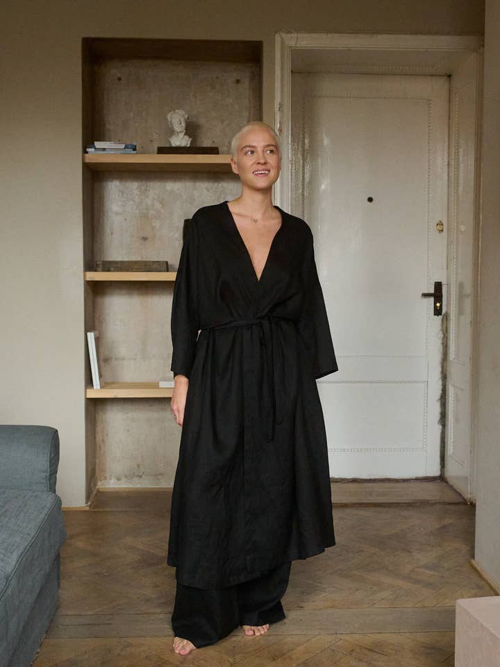 Lange linnen gewaad voor wholesale door Linenfox