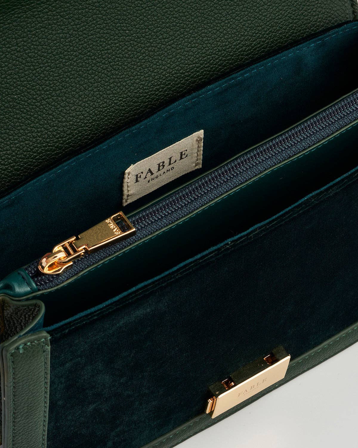 Fable England – wholesale Crossbody bag – Women's – Fawn Embroidered Green Crossbody Bag6