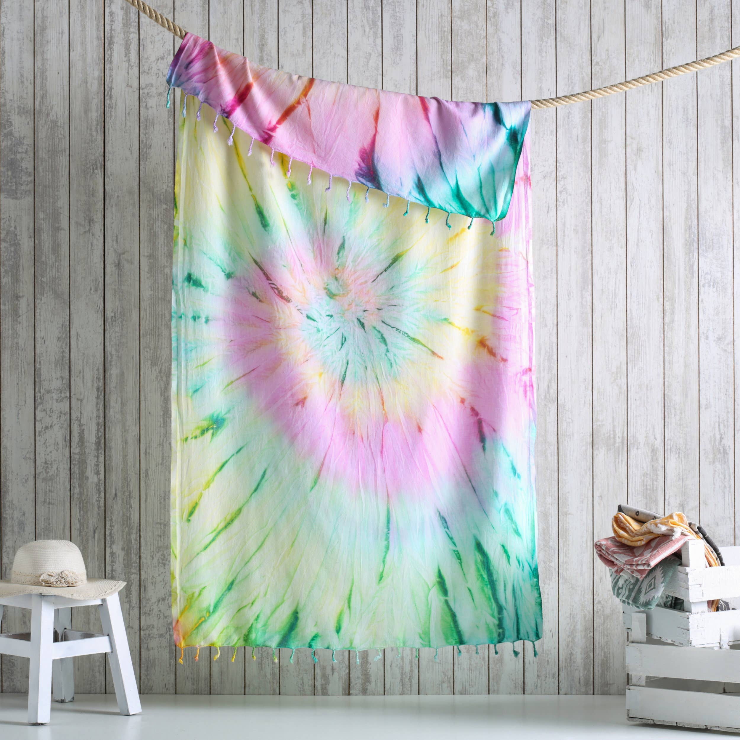 Kikoya - Wholesale Beach Towel - Tie Dye Pestemal Turkish Beach Towel Sand Repellent Soft3