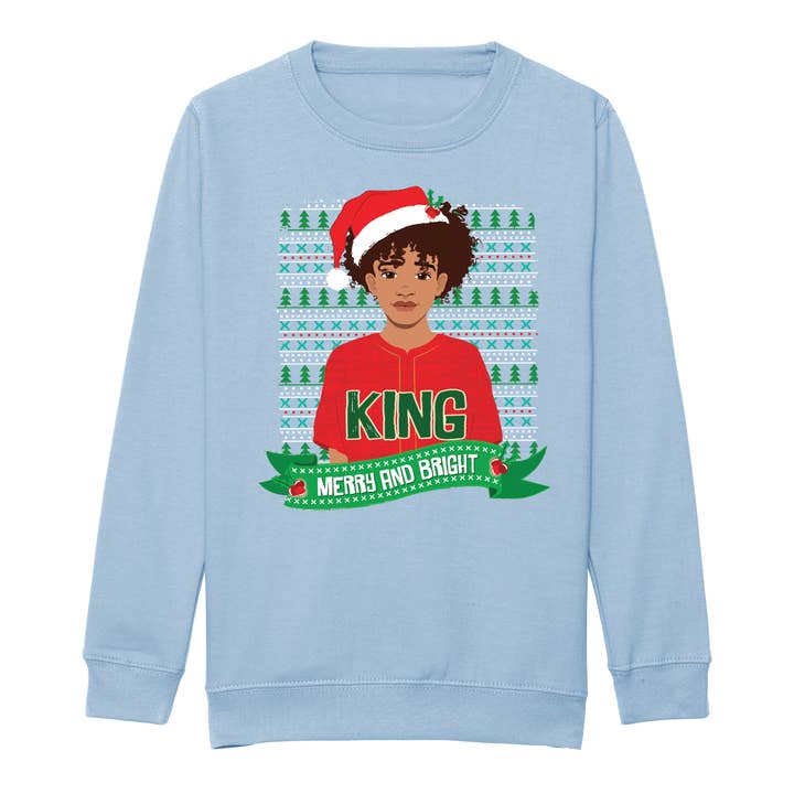 Fefus Designs - Wholesale Sweatshirt - Kids - Mixed Race Boy Christmas Sweatshirt – Holiday Jumper | Fefus Designs1