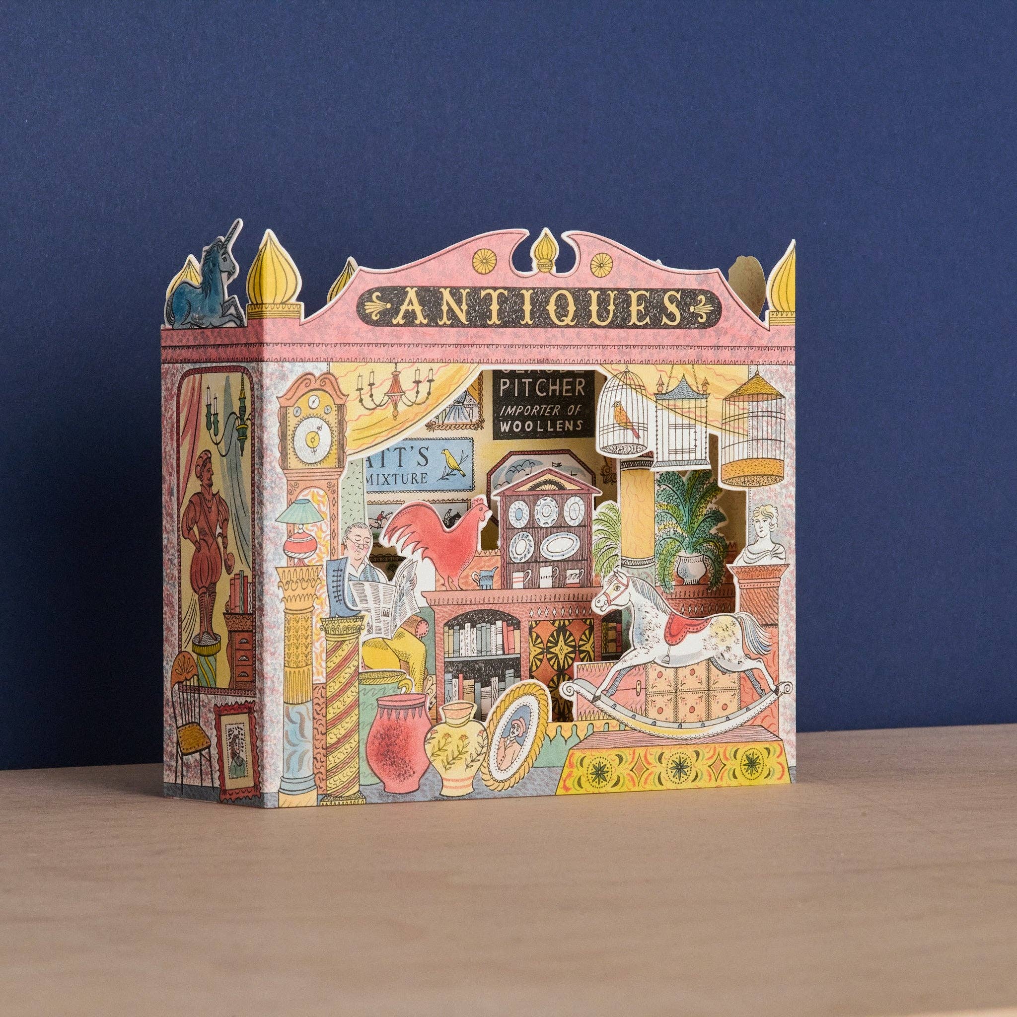 Art Angels – Cartão de saudação diária por atacado – Recorte de Loja de Antiguidades1