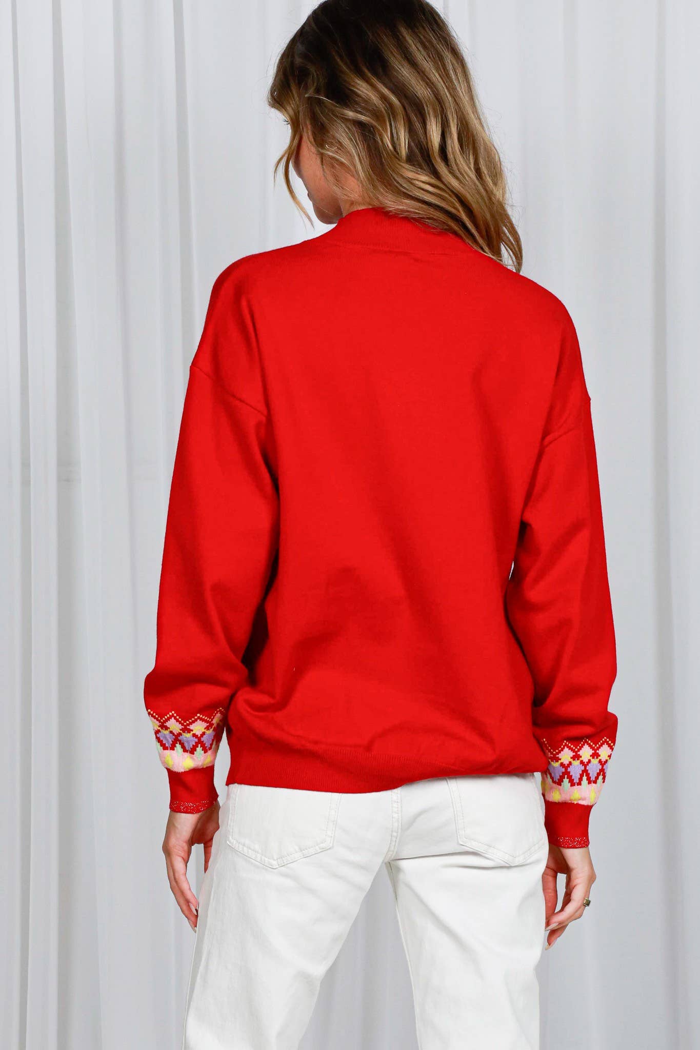 Vine & Love – Pulôver - Mulher por atacado – Camisola Aconchegante com Lantejoulas de Árvore de Natal VT8202316