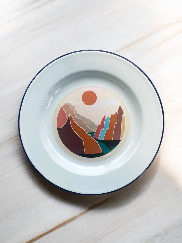 Bergen, Decoratief Emaille Bord voor wholesale door Sovende Bjorn