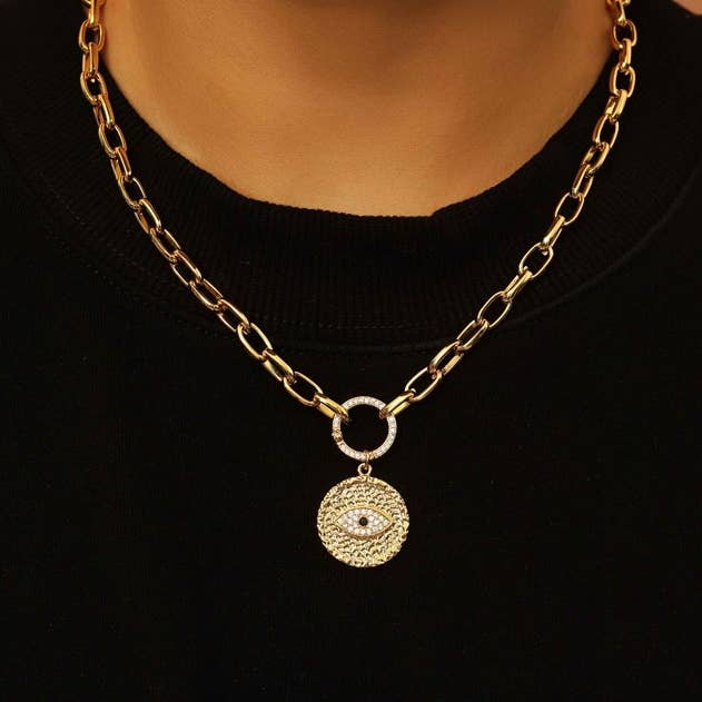 BestBeads&Beyond - Wholesale Pendant/Charm Necklace - Paperclip Chain Necklace with many charm choice, sku#CL214