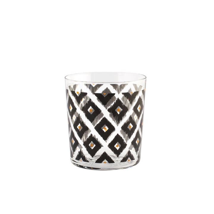 H&H - Wholesale Drinking Glass/Cup - Colourful Decorated Glass 350 cc Hand Wash1