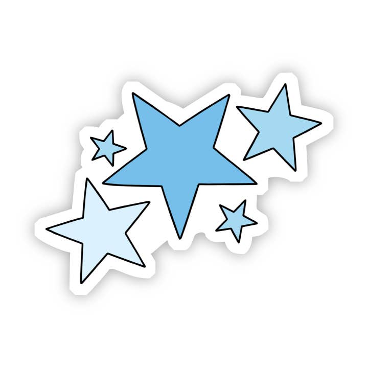 Blue Stars Aesthetic Sticker for wholesale by Big Moods