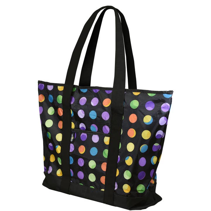 Sac fourre-tout à pois à imprimé tendance pour la vente par Think Medical Wholesale