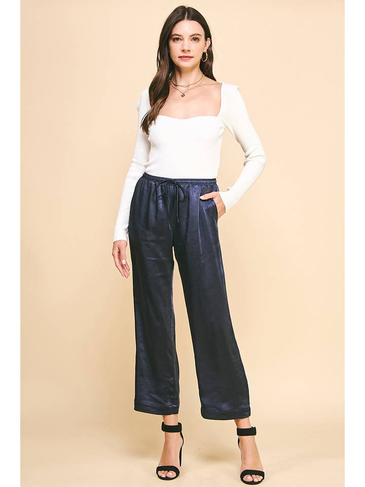 PINCH - Wholesale Pants - Women's - SATIN STRAIGHT PANTS - 5370B5
