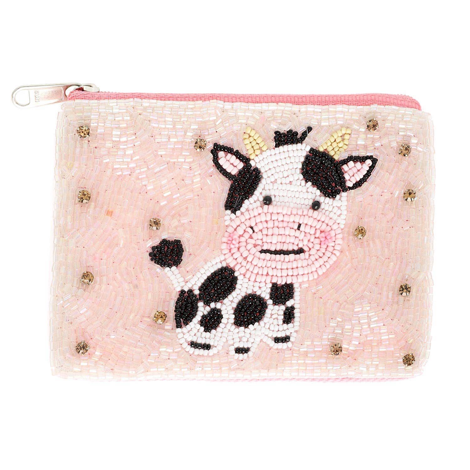 SP Sophia Collection - Wholesale Coin Purse - Women's - Cartoon Milk Cow Beaded Embroidery Coin Bag1