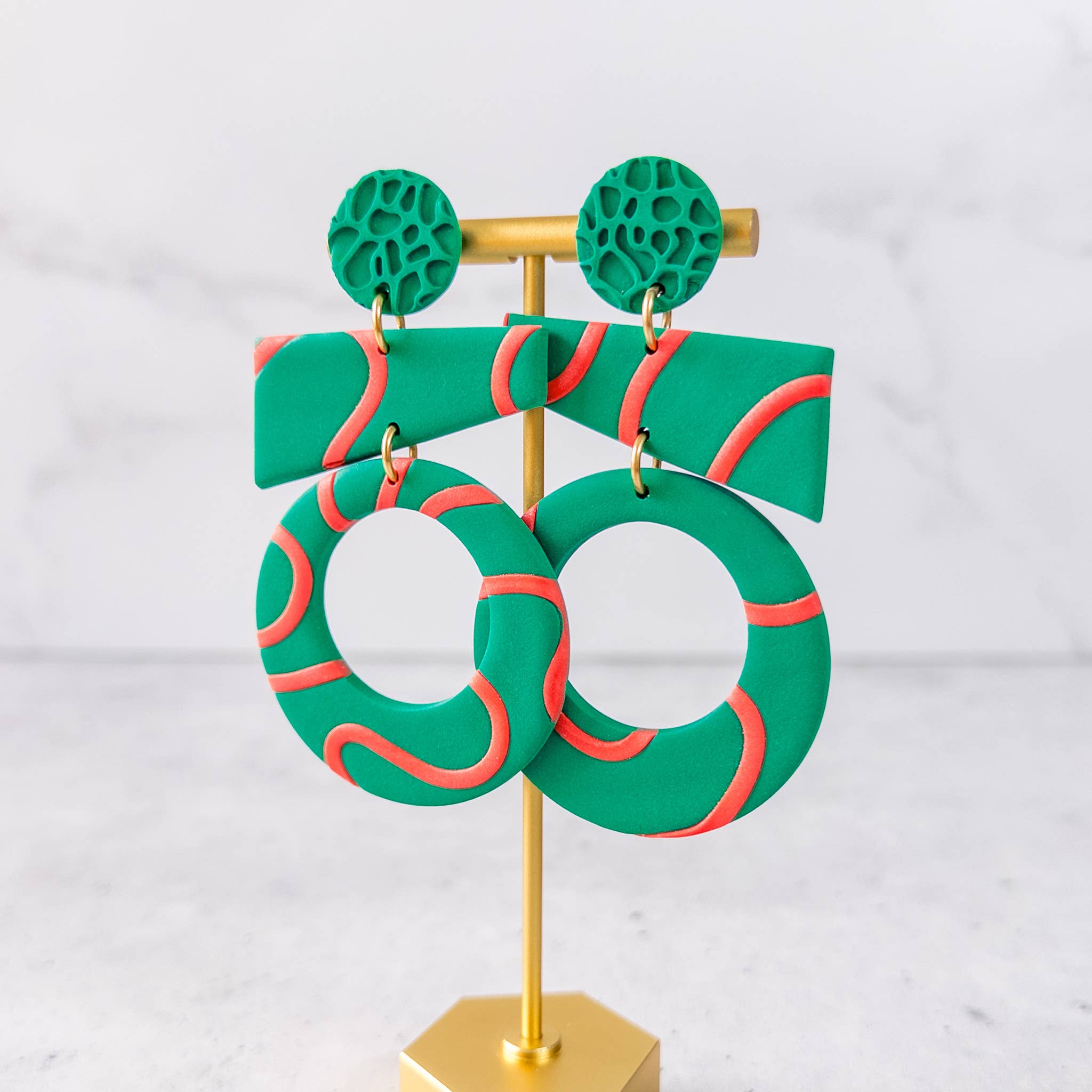 Stunning Statements - Wholesale Dangle Earrings - Poppy Clay Dangle Earrings 0