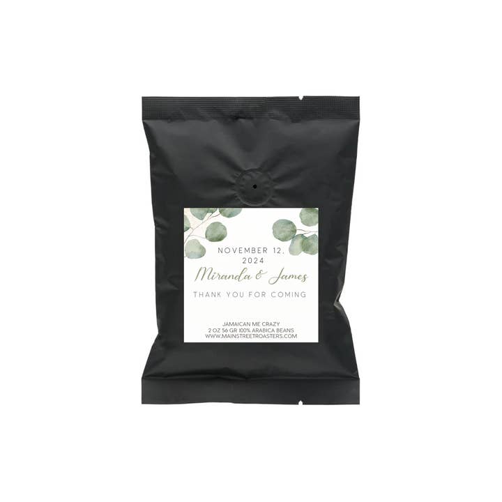 Main Street Roasters - Wholesale Ground Coffee - Custom Label 2 oz Coffee Favor | Event, Wedding, Parties1