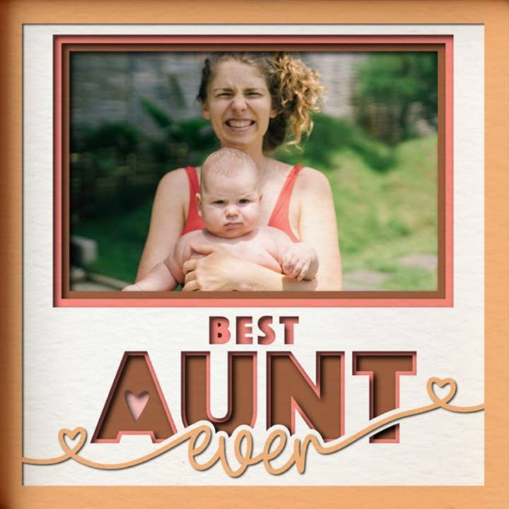 Best Aunt Ever Photo Mat for wholesale by Burnt Ember