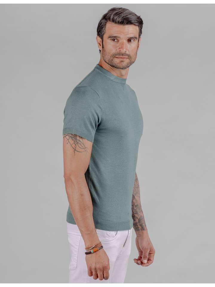 CELOPMAN - Venta al por mayor Camiseta - Hombre - JERSEY CUELLO CAJA VERDE
