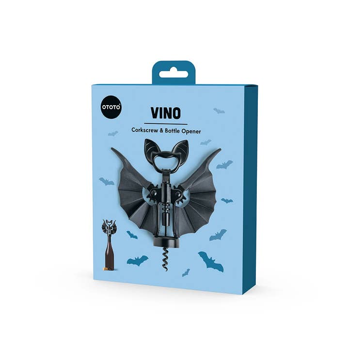 OTOTO - Wholesale Bottle/Wine Opener - Vino Spooky Bat - Wine & Beer Opener - Halloween Gifts6