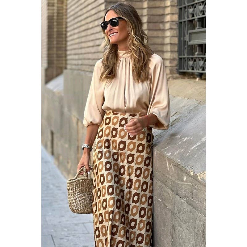 Paperdoll - Venta al por mayor Falda - Mujer - Falda de vestir grande con estampado de lunares 1