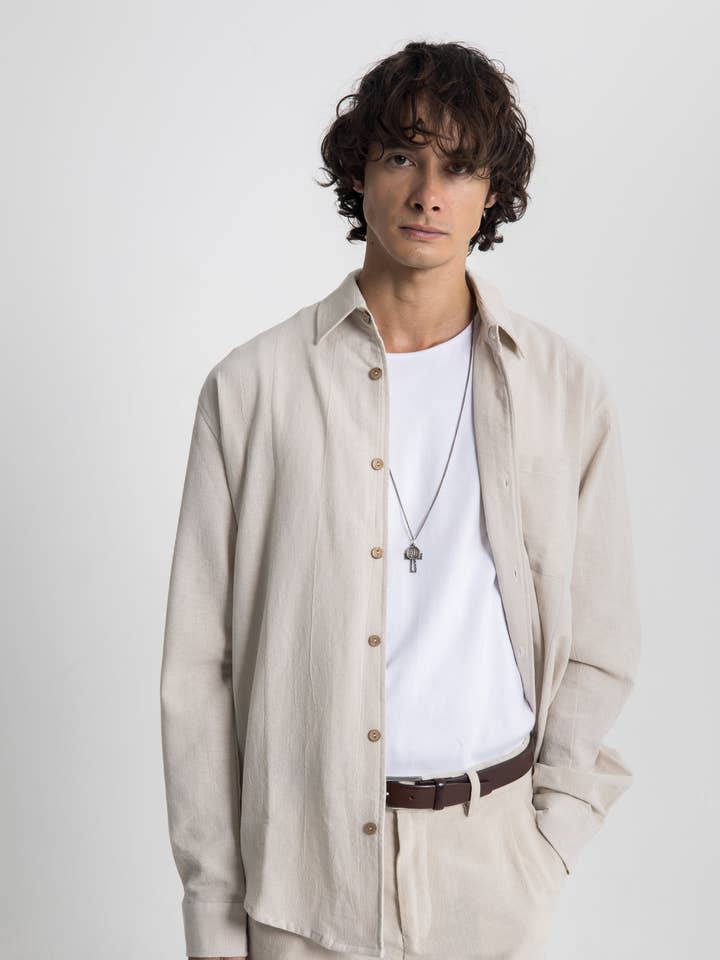 Seaside Linen - Beige LS para venta al por mayor de Lost In Nowhere