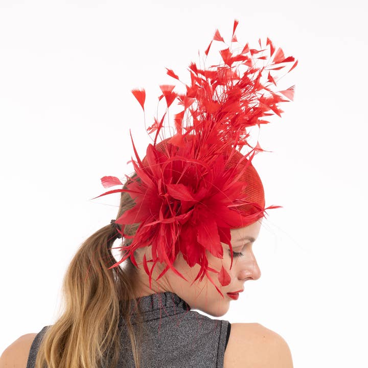 KaKyCo - Wholesale Fascinator hat – Women's - Small Base With Variety Feather On Top Fascinator | AJ780S2