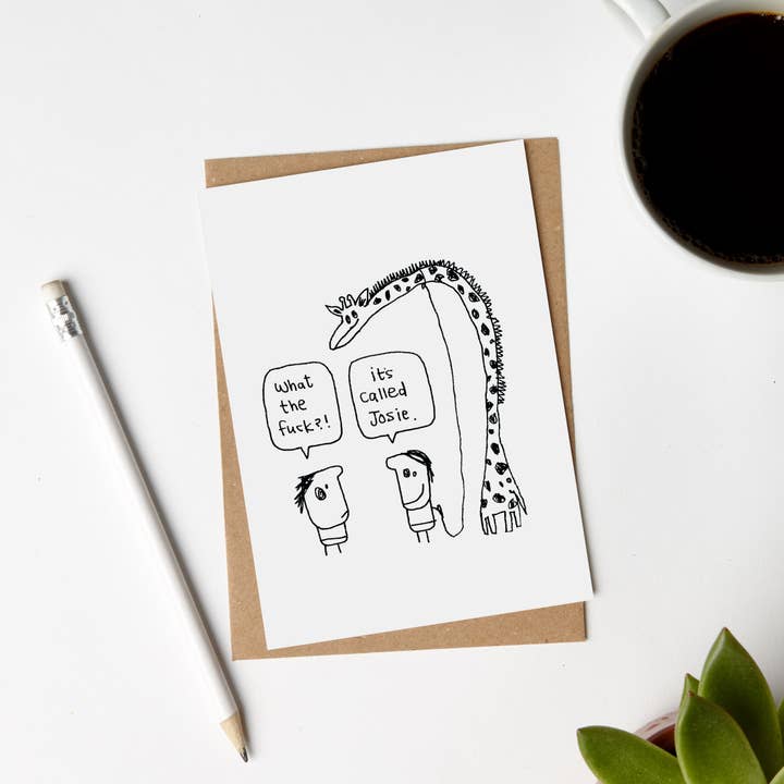 Hazel Bee - Wholesale Everyday Greeting Card - Josie Giraffe Card1