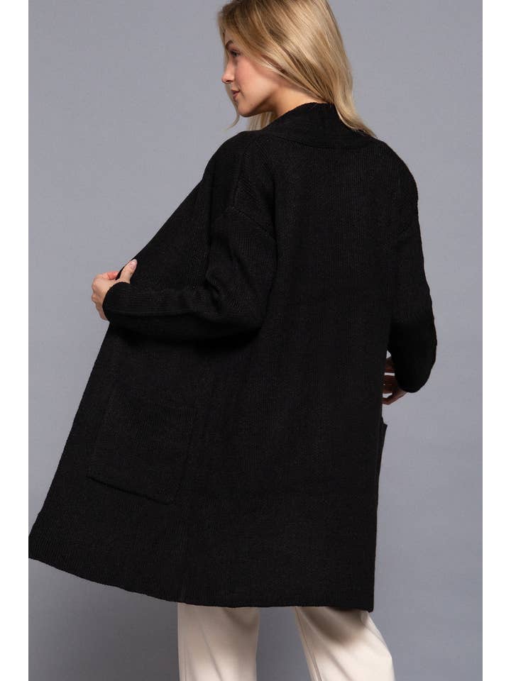 Active Basic | Active USA - Wholesale Cardigan - Women's - Long Sleeve with Pocket Open Sweater Cardigan