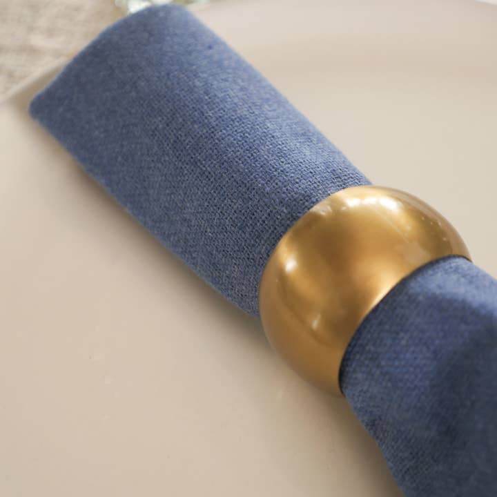 Set of 6 , Handwoven, Blue Recycled Cotton Napkins for wholesale by Storie