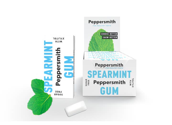 Peppersmith - Wholesale Kauwgom - Peppersmith Spearmint kauwgom 15 g, 12 x 15 g (1 doos)0