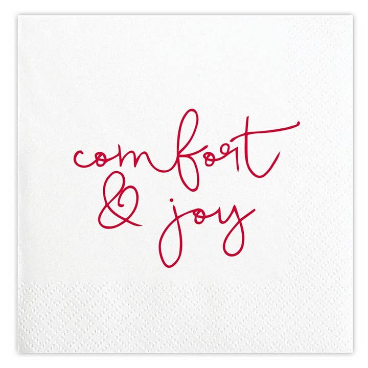 Face to Face Cocktail Napkin - Comfort & Joy for wholesale by Santa Barbara Design Studio by Creative Brands