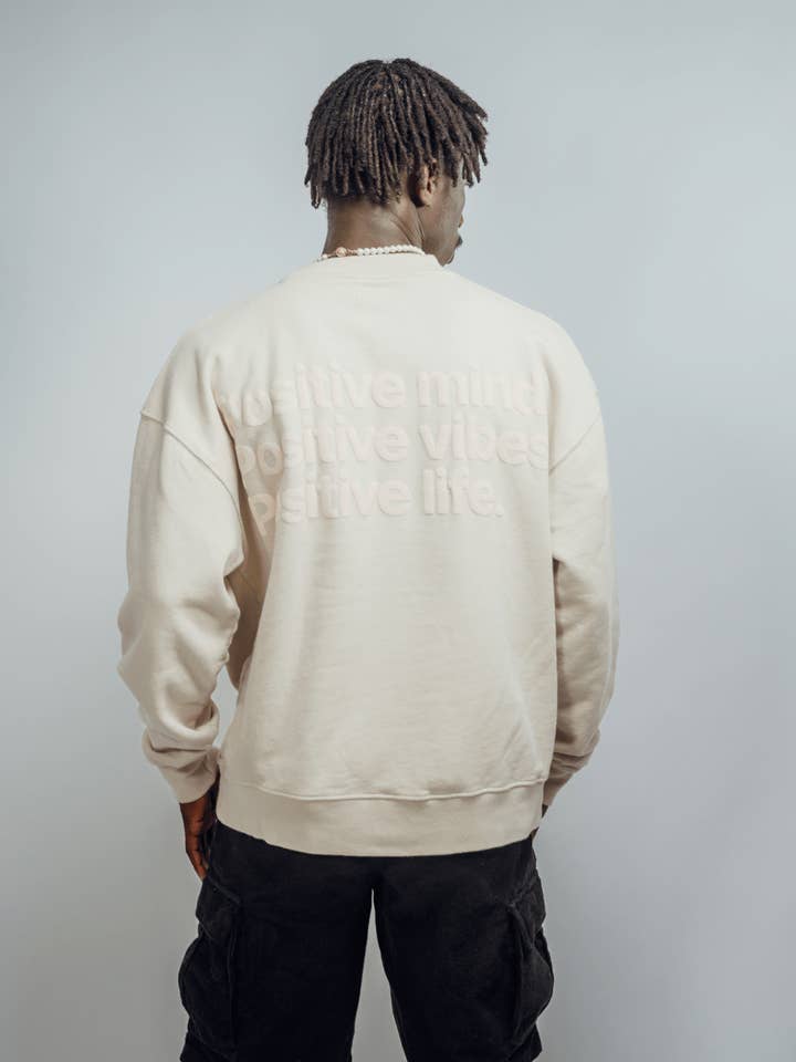 Sweat-shirt Positive Mind oversize pour la vente par No Bad Days Club