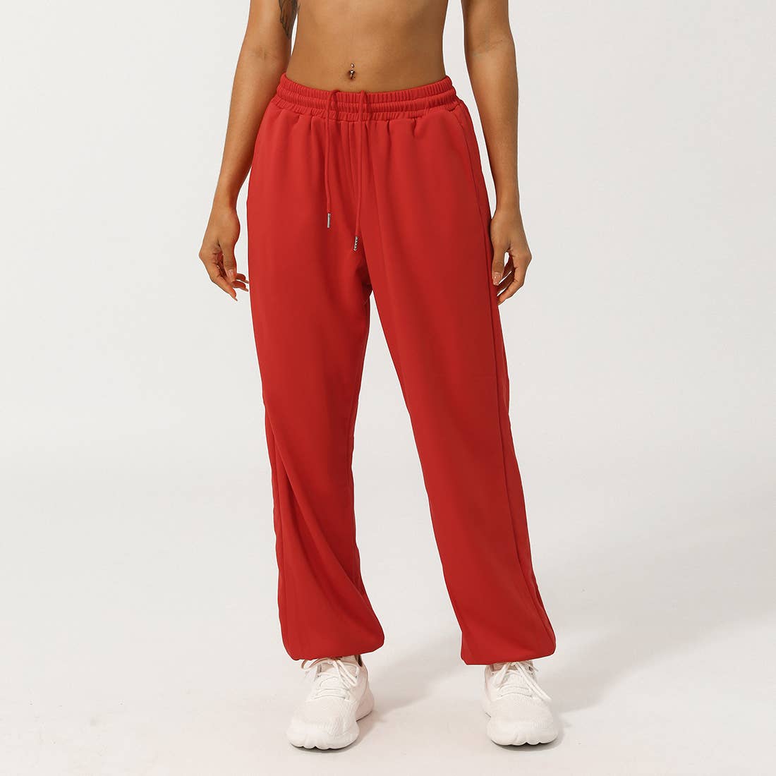 Sodalemon - Wholesale Athletic Sweatpants/Joggers - Women's - Women'S Waistband Drawstring Loose Fit Sweat Pants3