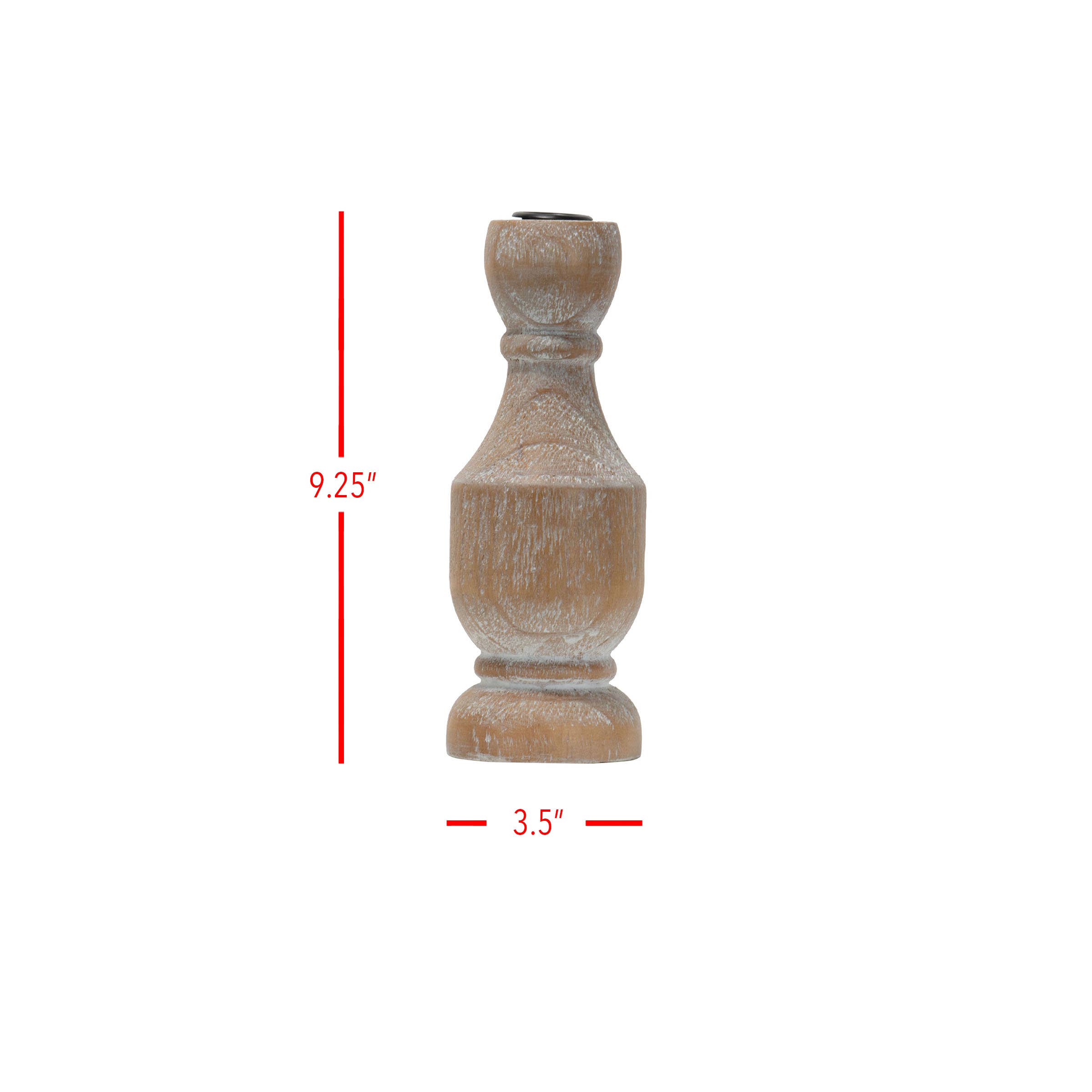 Foreside Home & Garden - Wholesale Candle Holder - SALE - Ramona Whitewashed Taper Candle Holder Large2