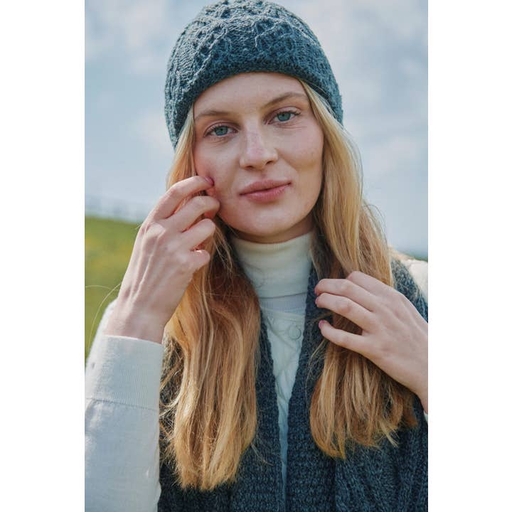 Aran Woollen Mills - Wholesale Beanie - Women's - Finlough Aran Hat - Grey2