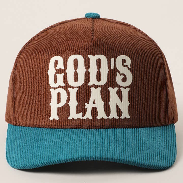Fashion City - Wholesale Trucker hat – Unisex - GOD'S PLAN Typographic Corduroy Trucker Hat11