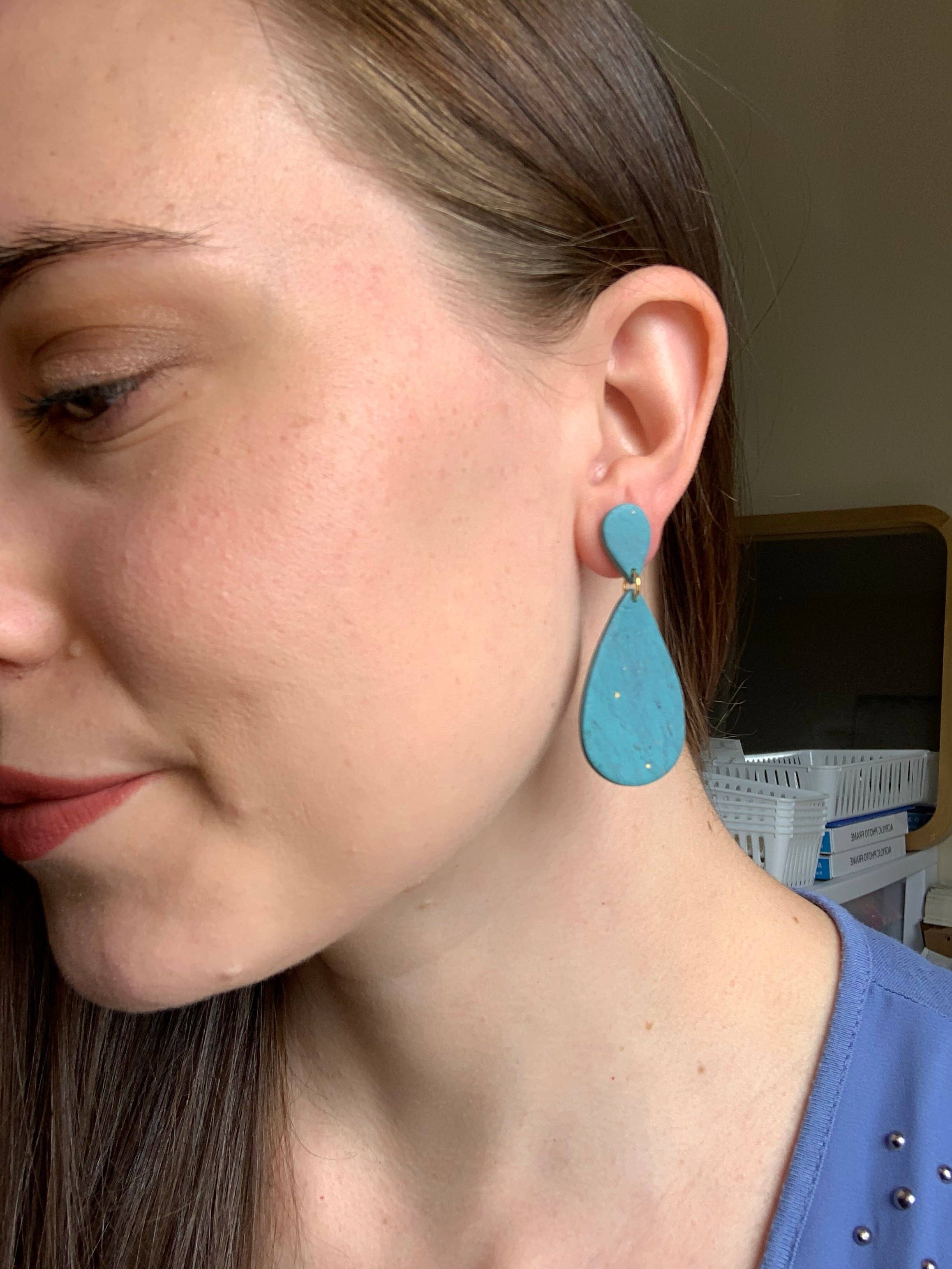 Clay By Denae - Wholesale Dangle Earrings - Charlie Drop Earring in Leopard1