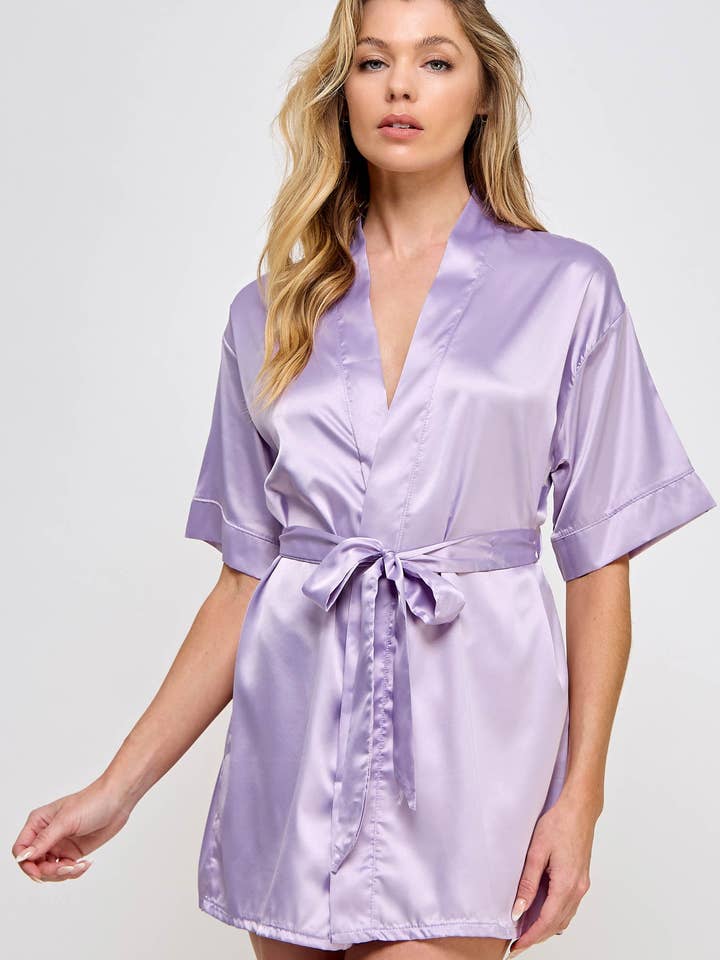BeWicked - Wholesale Robe - Women's - 1947 Getting Ready Satin Robe8