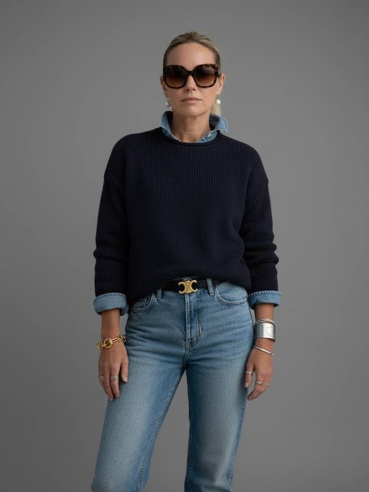 Chloe Solid Rollneck Sweater - 3 Colors for wholesale by Pink Pineapple