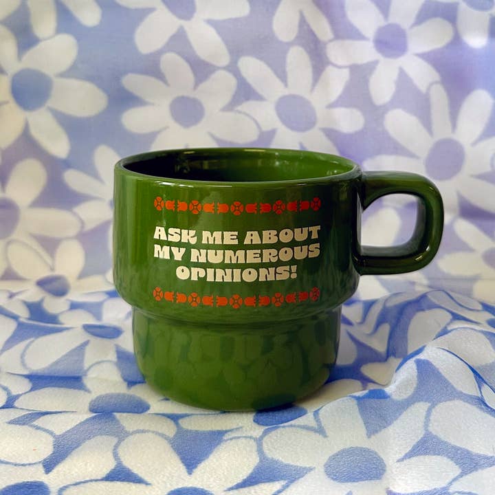 MBMB - Wholesale Coffee Mug - Ask me About my Numerous Opinions- Stackable Ceramic Mug