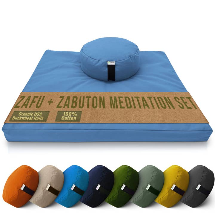 Bean Products - Wholesale Meditation Supplies - Zafu + Zabuton Meditation Cushion Set - Cotton ..Made in USA10