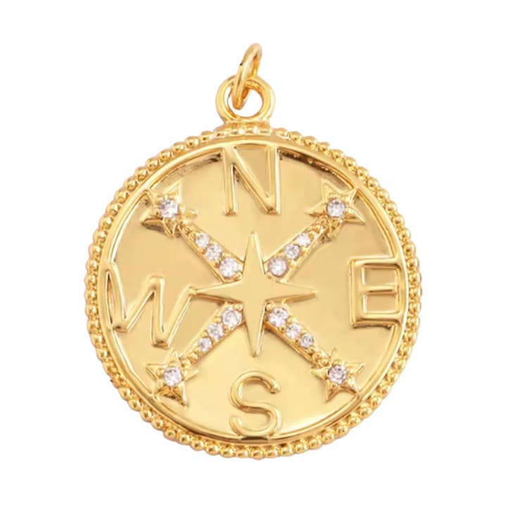 Coco Luna Collection - Wholesale Individual Charm/Pendant - Golden Compass | Charms1